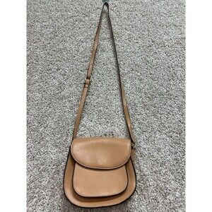 “KC Jagger Tan Crossbody Purse Leather Shoulder Bag Women Casual Classic”